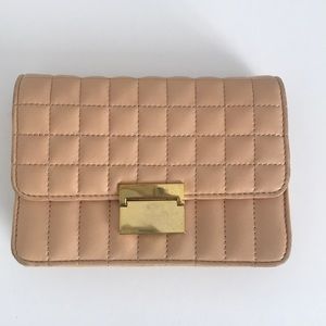 J Crew quilted crossbody leather bag